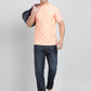 Orange Striped Slim Fit T-Shirt | Greenfibre
