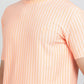 Orange Striped Slim Fit T-Shirt | Greenfibre