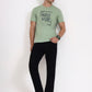 Green Printed Slim Fit T-Shirt | Greenfibre
