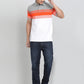 Orange Striped Slim Fit Polo T-Shirt | Greenfibre