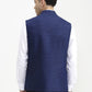 Blue Solid  Waistcoat | Greenfibre