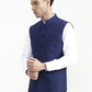 Blue Solid  Waistcoat | Greenfibre