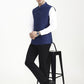 Blue Solid  Waistcoat | Greenfibre