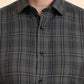 Dark Green Checked Regular Fit Formal Shirt | Greenfibre