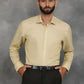 Yellow Striped Regular Fit Formal Shirt | GreenFibre