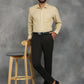 Yellow Striped Regular Fit Formal Shirt | GreenFibre