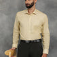 Yellow Striped Regular Fit Formal Shirt | GreenFibre