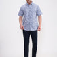 Blue Printed Regular Fit Casual Shirt | Greenfibre