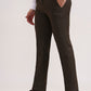 Olive Brown Solid Slim Fit Formal Trouser | Greenfibre