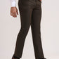Olive Brown Solid Slim Fit Formal Trouser | Greenfibre