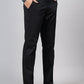 Black Solid Neo Fit Casual Trouser | Greenfibre