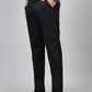 Black Solid Neo Fit Casual Trouser | Greenfibre