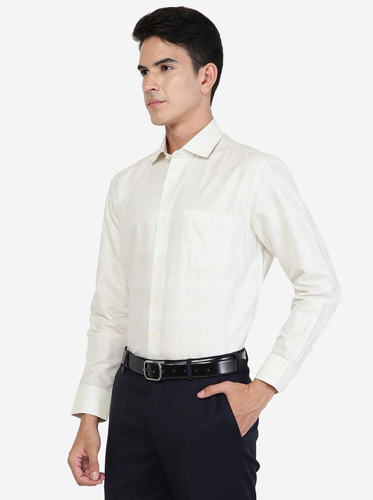 Lemon Yellow Solid Regular Fit Formal Shirt | Greenfibre