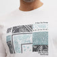 White Printed Slim Fit T-Shirt | Greenfibre