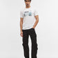White Printed Slim Fit T-Shirt | Greenfibre