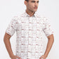 Beige Printed Slim Fit Casual Shirt | Greenfibre