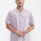 Purple Printed Slim Fit Casual Shirt | Greenfibre