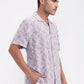 Purple Printed Slim Fit Casual Shirt | Greenfibre