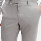 Light Grey Solid Slim Fit Formal Trouser | Greenfibre