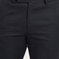 Blue Solid Slim Fit Formal Trouser | Greenfibre