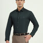 Dark Green Solid Slim Fit Party Wear Shirt | Greenfibre