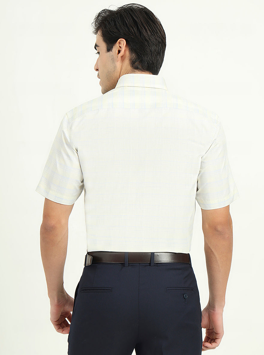 Light Yellow Solid Regular Fit Formal Shirt | Greenfire
