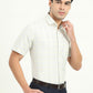 Light Yellow Solid Regular Fit Formal Shirt | Greenfire