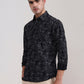 Black Printed Slim Fit Casual Shirt | Greenfibre