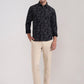 Black Printed Slim Fit Casual Shirt | Greenfibre