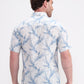 Blue Printed Slim Fit Casual Shirt | Greenfibre