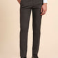 Dark Grey Solid Super Slim Fit Formal Trouser | Greenfibre