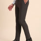 Dark Grey Solid Super Slim Fit Formal Trouser | Greenfibre