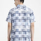 Blue Printed Slim Fit Casual Shirt | Greenfibre