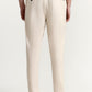 Cream Solid Regular Fit Track Pant | Greenfibre
