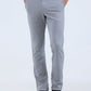 Light Grey Solid Slim Fit Club Wear Trouser | Greenfibre