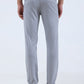 Light Grey Solid Slim Fit Club Wear Trouser | Greenfibre