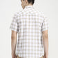 Khaki Checked Slim Fit Casual Shirt | Greenfibre