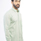 Light Green Printed Smart Fit Semi Casual Shirt | Greenfibre