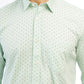 Light Green Printed Smart Fit Semi Casual Shirt | Greenfibre