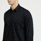 Black Printed Smart Fit Semi Casual Shirt | Greenfibre