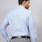 Sky Blue Solid Slim Fit Formal Shirt | JadeBlue Super Luxe