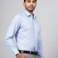 Sky Blue Solid Slim Fit Formal Shirt | JadeBlue Super Luxe