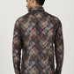 Brown Printed Slim Fit Party Wear Shirt | Greenfibre