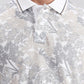 White Printed Slim Fit Polo T-Shirt | Greenfibre