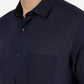 Navy Blue Striped Slim Fit Party Wear Shirt | Greenfibre