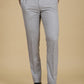 Light Grey Checked Super Slim Fit Formal Trouser | Greenfibre