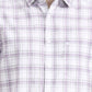 White & Purple Checked Slim Fit Casual Shirt | Greenfibre