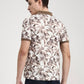 Brown Printed Slim Fit Polo T-Shirt | Greenfibre