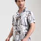 Brown Printed Slim Fit Casual Shirt | Greenfibre