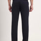 Navy Blue Solid Slim Fit Casual Trouser | Greenfibre